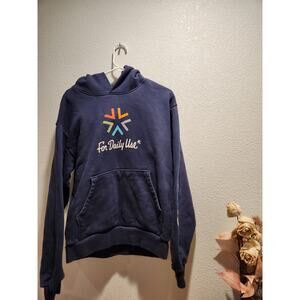 Bricks & Wood x PacSun Hoodie‎ Navy Blue "For Daily Use" PTP 23 Size Large